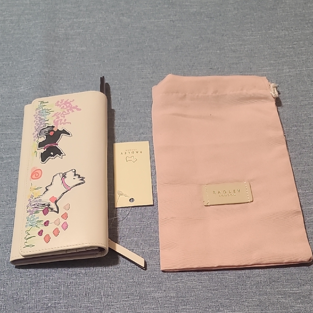 RADLEY LONDON Cream and Pink Key & Card Holder